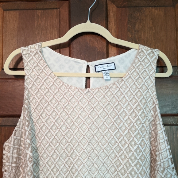 Charter Club lace overlay top - Picture 3 of 5